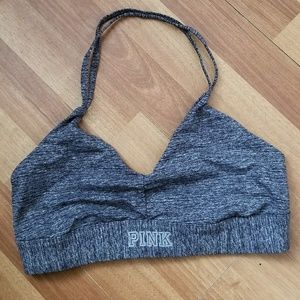 PINK Ultimate Unlined Halter Sports Bra